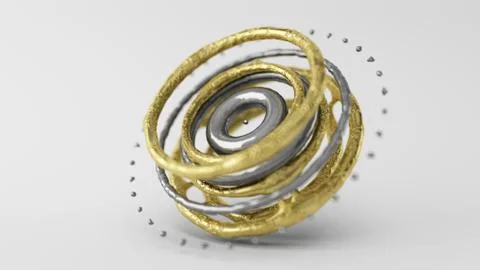 Skinned particle objects Rings Stock Illustration