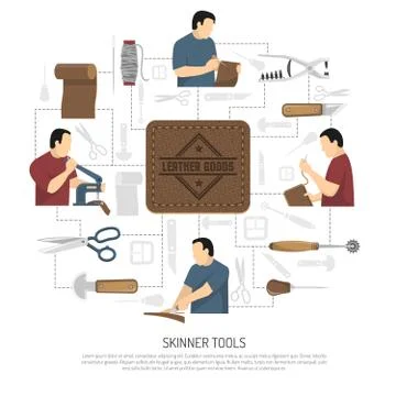 Skinner Tools Design Concept Stock Illustration