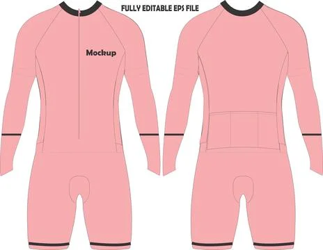 Skinsuit Mockup Stock Illustration