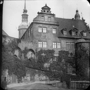SkiopT icon image with motifs of unknown building in Dresden.The image has... Fotos de archivo