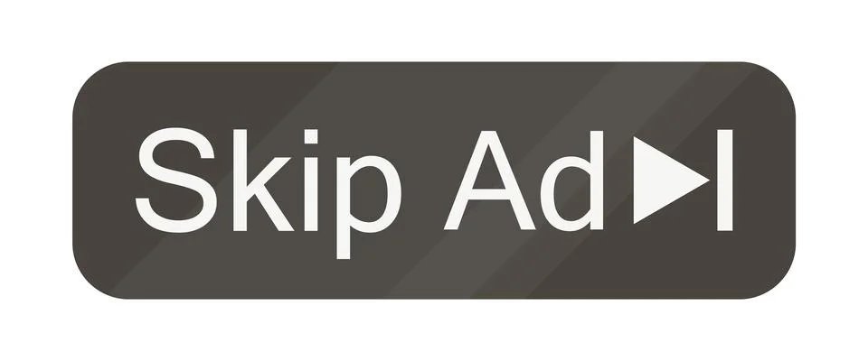 Skip ad advertisement isolated icon Stock Illustration