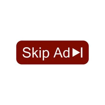 Skip ad advertisement isolated icon Stock Illustration