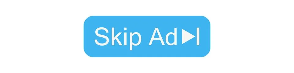 Skip ad advertisement isolated icon Stock Illustration
