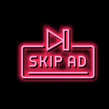 Skip ad button color icon vector illustration Stock Illustration