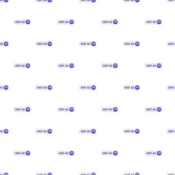 Skip ad button pattern for online media Stock Illustration