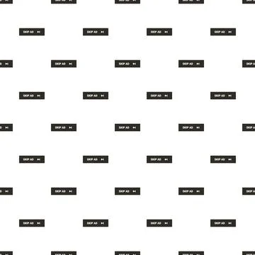 Skip ad button pattern representing online advertising and user experience Stockillustratie