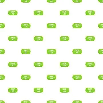 Skip ad button pattern on white background Stock Illustration
