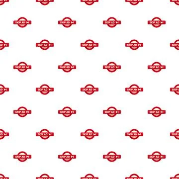 Skip ad button video player interface pattern Stock Illustration