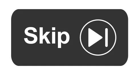 Skip ad button web icon isolated on the white background Stock Illustration