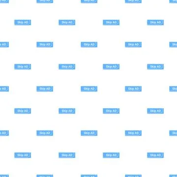 Skip ad buttons creating a seamless online advertising pattern 스톡 일러스트