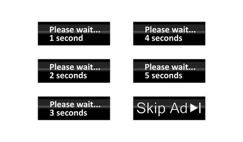 SKIP AD ICON Stock Illustration
