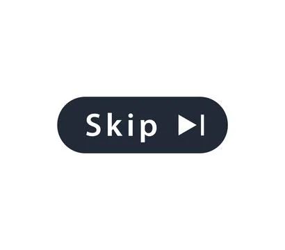 Skip ads button icon. Stop video ad logo symbol background. Online ad marketing Stock Illustration