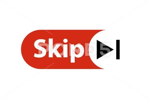 Skip ads button icon. Stop video ad logo symbol background ...