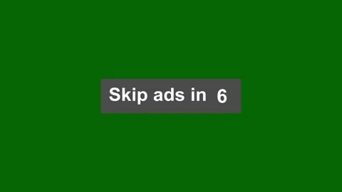 Skip ads in countdown animation. Skip ads on green screen. Stock Footage 316696313