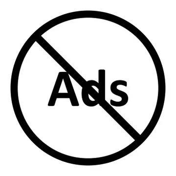 Skip ads video icon or logo illustration Stock Illustration