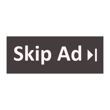 Skip ads video icon or logo illustration Stock-Illustration