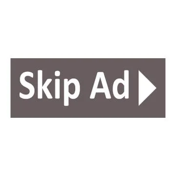 Skip ads video icon or logo illustration Stock-Illustration