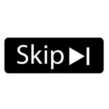 Skip advertisement icon on white background. block advertisement symbol. Stock-Illustration