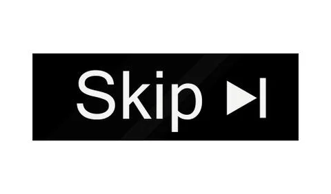 Skip advertisement web button Stock Illustration