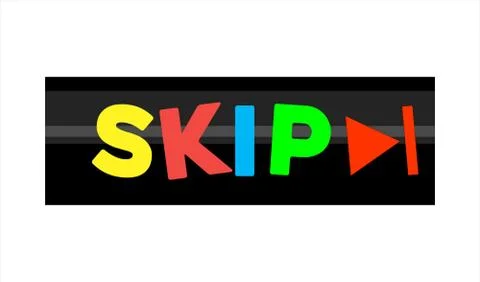 Skip advertisement web icon isolated Stock Illustration
