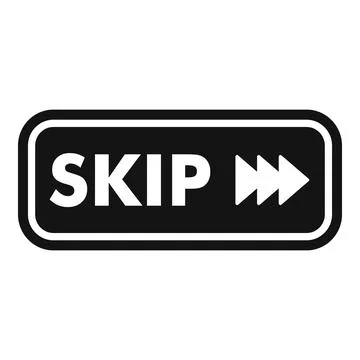 Skip button showing forward arrow and skip text 스톡 일러스트