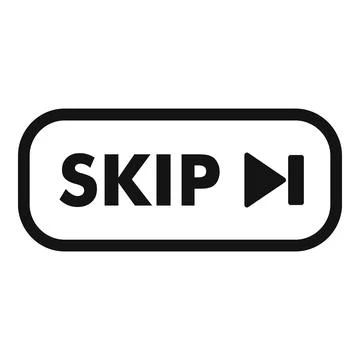 Skip button showing a forward arrow for multimedia content Stock Illustration
