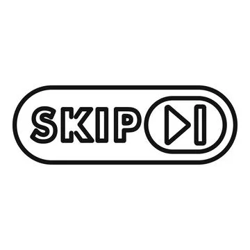 Skip button showing a forward arrow for multimedia content Stock Illustration