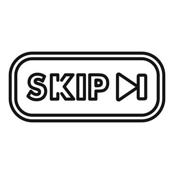 Skip button showing forward arrow and rounded corners Stock Illustration