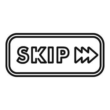 Skip button showing forward direction with arrow icon Stock Illustration