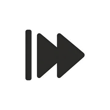 Skip Forward Media Player Vector Icon Stock Illustration