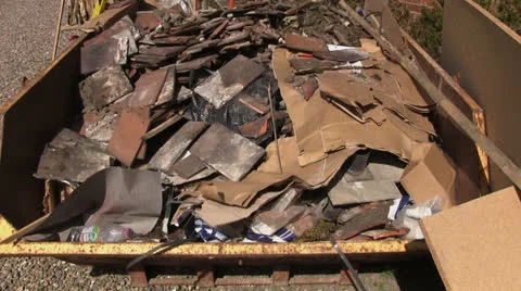 A skip full of rubbish Video stock 22939069