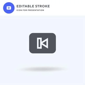 Skip icon vector, filled flat sign, solid pictogram isolated on white, logo i Stock Illustration