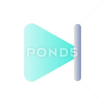 Skip next button flat gradient color ui icon: Royalty Free #201524174