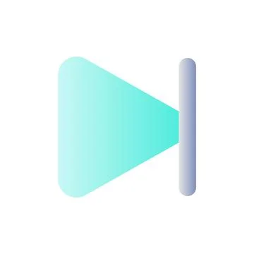 Skip next button flat gradient color ui icon イラスト素材