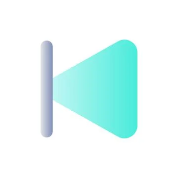 Skip previous button flat gradient color ui icon イラスト素材