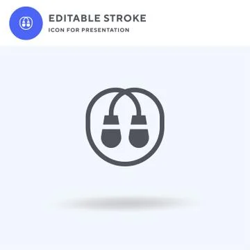 Skip Rope icon vector, filled flat sign, solid pictogram isolated on white, logo Stock Illustration