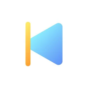 Skip to start pixel perfect flat gradient color ui icon イラスト素材