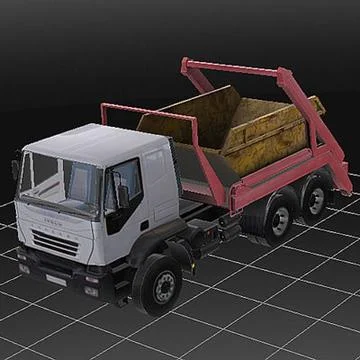Skip Truck 3D Model