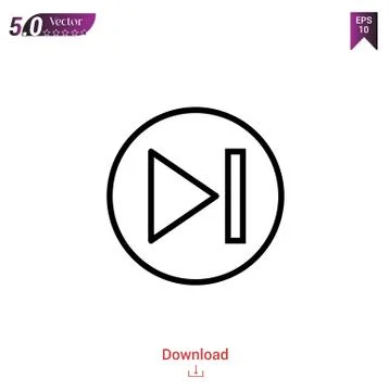 Skip vector icon. Best modern, simple, isolated, flat icon for website design Stock Illustration