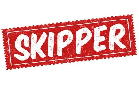 Skipper sign or stamp Stock Illustration