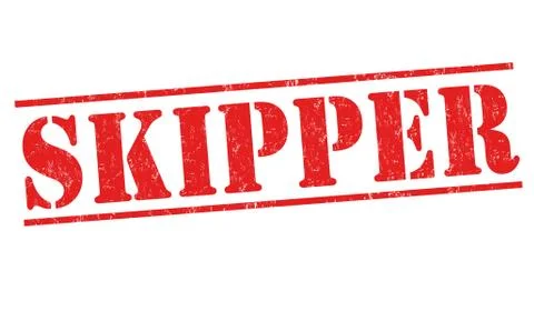 Skipper sign or stamp Stock Illustration
