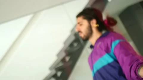 SKIPPING BLURRY Video stock 141405709