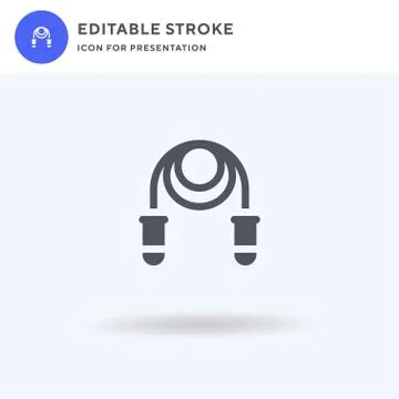 Skipping Rope icon vector, filled flat sign, solid pictogram isolated on white Stock Illustration