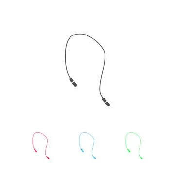 Skipping rope - Jumping icon flat. Stock Illustration