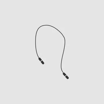 Skipping rope - Jumping icon flat. Stock Illustration