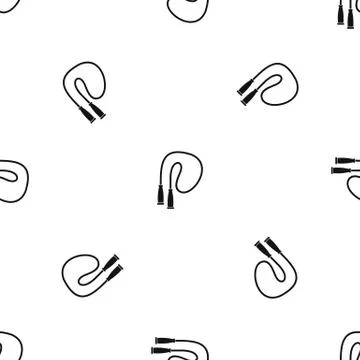 Skipping rope pattern seamless black Illustrazione stock