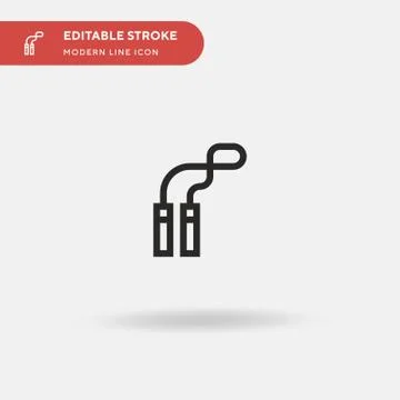 Skipping Rope Simple vector icon. Illustration symbol design template for web Stock Illustration