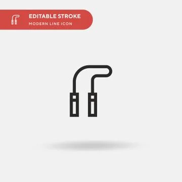 Skipping Rope Simple vector icon. Illustration symbol design template for web Stock Illustration