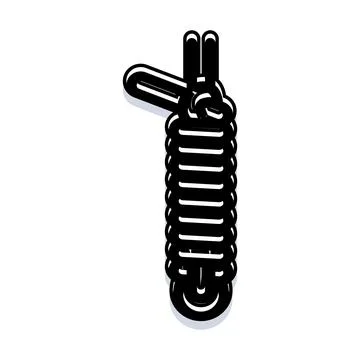 Skipping rope thin line flat vector illustration Stock Illustration