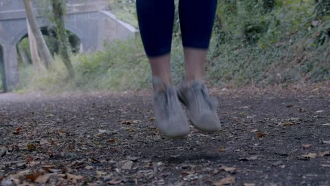 Skipping in the Trails Stock Footage 271585302